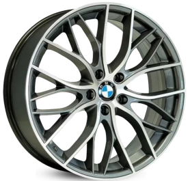 4 RODAS KR R54 MODELO BMW BITURBO / ARO 17X7 / (5X120) ET40 cor:Grafite Diamantada 1