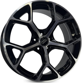 4 RODAS RAW MODELO AUDI RS5, A3, Q3 / ARO 20X8,5 / (5X112) ET45 cor:Preta Diamantada 1