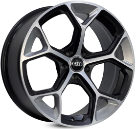 4 RODAS RAW MODELO AUDI RS5, A4, Q3, Q5 / ARO 20X8,5 / (5X112) ET40 cor:Preta Prata Diamantada Fosca 1