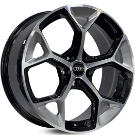 4 RODAS RAW MODELO AUDI RS5, A3, Q3 / ARO 20X8,5 / (5X112) ET45 cor:Preta, Prata Diamantada 1