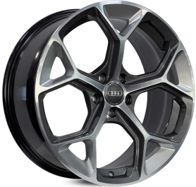 4 RODAS RAW MODELO AUDI RS5, A3, Q3 / ARO 20X8,5 / (5X112) ET45 cor:Grafite Prata Diamantada 1