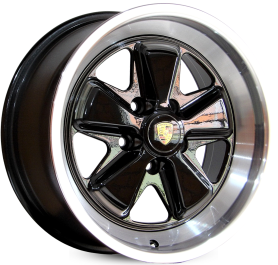 4 RODAS RAW CLASSICS PORSCHE 930 TURBO / ARO 16X7 / (5X112) ET30 cor:Preta Diamantada 1