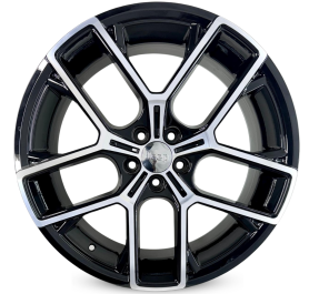 4 RODAS GT7 JEEP COMPASS BLACKHAWK / ARO 18X8 (5X110) ET30 cor:Preta Diamantada 1