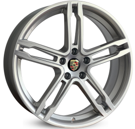 4 RODAS KR F2 MODELO MACAN TURBO / ARO 20X7,5 / (5x105) ET42 cor:Prata 1