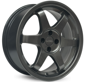 4 RODAS KR MODELO RAYS VOLK TE37 / ARO 17X7 (4X100) ET:35 cor:Grafite Brilhante 1