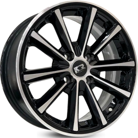 4 RODAS KR K63 MODELO ECLIPSE / ARO 15X6 / (4X100) ET32 cor:Preta Diamantada 1