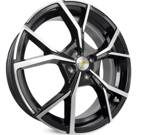 4 RODAS KR K73 MODELO CHEVROLET ONIX / ARO 17X6 / (4X100) ET42 cor:Preta Diamantada 1