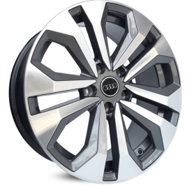 4 RODAS KR K74 MODELO AUDI A4, Q3 / ARO 17X7 / (5X112) ET35 cor:Grafite Diamantada 1