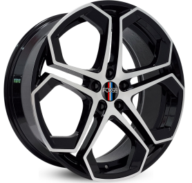 4 RODAS ZEUS MODELO KANSAS / ARO 20X8,5 / (5X100) ET40 Cor:Preta Diamantada 1