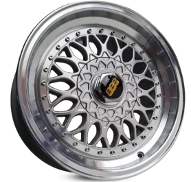 4 RODAS KR M17 MODELO BBS RS / ARO 17X7 / (4X100/108) ET32 cor:Prata Diamantada 1