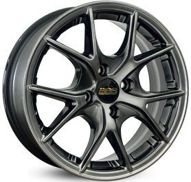 4 RODAS KR M28 MODELO BBS CI-R  / ARO 16X6 / (4X100) ET42 cor:Titânio 1