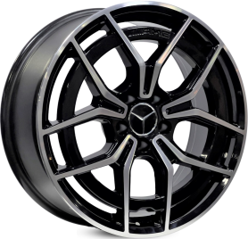 4 RODAS RAW M29 MODELO CLS AMG / ARO 19 / 2 TALAS / (5X112) ET30/38 cor:Preta Diamantada 1