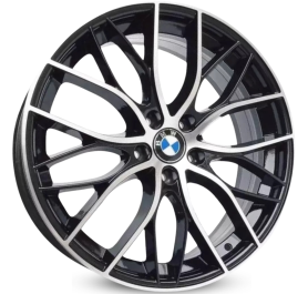 4 RODAS KR R54 MODELO BMW BITURBO / ARO 20X7,5 /(5X112) ET40 cor:Preta Diamantada 1