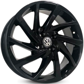 4 RODAS KR R93 MODELO POLO TRACK / ARO 15X6 / (4X100) ET38 cor:Black Piano 1