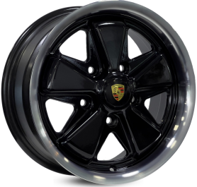 4 RODAS RAW CLASSICS PORSCHE 911 FUCHS / ARO 15X6,5 / (5X130) ET35 cor:Preta Borda Diamantada 1