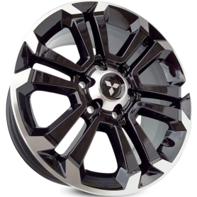 4 RODAS KR S36 MODELO L200 TRITON SPORT / ARO 18X7,5 / (6X139) ET38 cor:Preta Diamantada 1