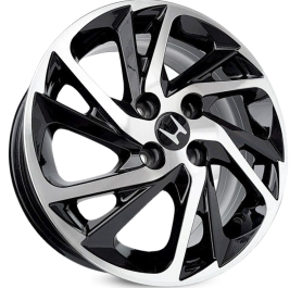 4 RODAS KR S40 MODELO HONDA CITY / ARO 15X6 / (4X100) ET42 cor:Preta Diamantada 1