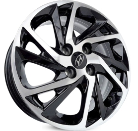 4 RODAS KR S40 MODELO HYUNDAI HB20 / ARO 15X6 / (4X100) ET42 cor:Preta Diamantada 1