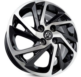 4 RODAS KR S40 MODELO YARIS XLS / ARO 15X6 / (4X100) ET42 cor:Preta Diamantada 1