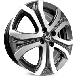 4 RODAS KR S41 MODELO FIAT PULSE IMPETUS / ARO 16X6 / (4X98) ET35 cor:Grafite Fosca Diamantada 1