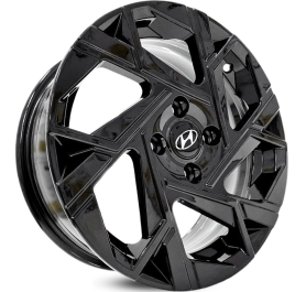 4 RODAS KR S42 MODELO HYUNDAI HB20 PLATINUM / ARO 15X6 / (4X100) ET42 cor:Black Piano 1