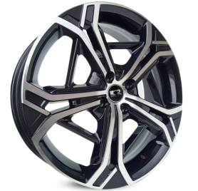 4 RODAS KR S45 MODELO ESPORTIVO / ARO 18X7 / (5X114) ET40 cor:Preta Diamantada 1