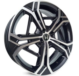 4 RODAS KR S45 HONDA CITY / ARO 18X6 / (4X100) ET42 cor:Preta Diamantada 1