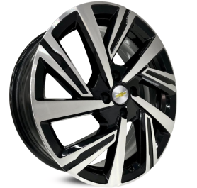 4 RODAS KR S46 ONIX CORSA  MONTANA / ARO 15X6 / (4X100) ET38 cor:preta Diamantada 1