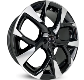 4 RODAS KR S47 MODELO ESPORTIVO / ARO 16X6 / (4X100) ET39 cor:Preta Diamantada 1