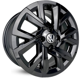 4 RODAS KR S48 VW SAVEIRO EXTREME / ARO 15X6 / (4X100) ET38 cor:Black Piano 1