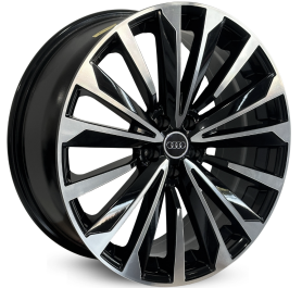 4 RODAS KR S49 MODELO AUDI / ARO 20X8 / (5x112) ET40 cor:Preta Diamantada 2