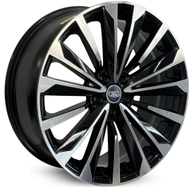 4 RODAS KR S49 MODELO FORD / ARO 18X7 / (5x108) ET40 cor:Preta Diamantada 1