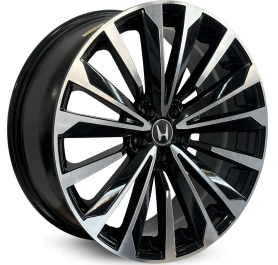 4 RODAS KR S49 MODELO HONDA  / ARO 18X7 / (5x114) ET40 cor:Preta Diamantada 1