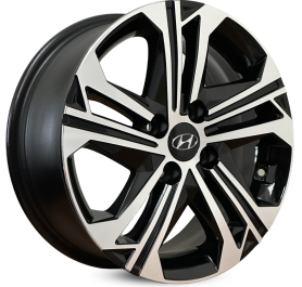 4 RODAS KR S52 MODELO HB20 S / ARO 15X6 / (4X100) ET41 cor:Preta Diamantada 1