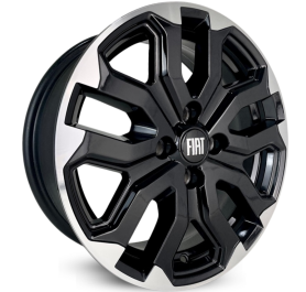 4 RODAS KR S55 FIAT STRADA ULTRA / ARO 15X6 (4X98) ET40 cor:Preta Diamantada 1