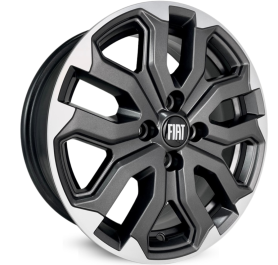 4 RODAS KR S55 FIAT STRADA ULTRA / ARO 15X6 (4X98) ET40 cor:Grafite Fosca Diamantada 1