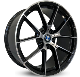 4 RODAS GT7 MODELO BMW M2 CS / ARO 19X8,5 / (5X120) ET35 cor:Preta Diamantada 1