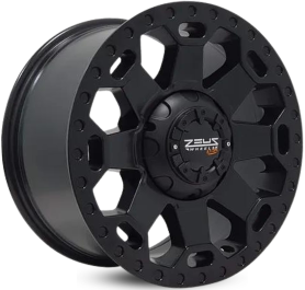 4 RODAS ZEUS ZWAT1 MODELO DODGE RAM / ARO 17X9 / (8X165) ET 0 cor:Preta Fosca 1