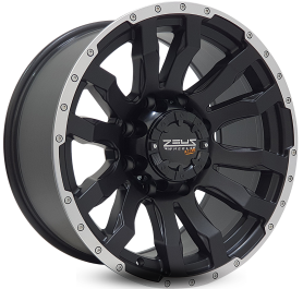 4 RODAS ZEUS ZWAT2 OFF-ROAD DODGE RAM / ARO 18X9 / (8X165) ET 0 cor:Preta Diamantada Fosca 1