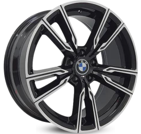 4 RODAS ZEUS ZWBX6 MODELO BMW 320M / ARO 20 / 2 TALAS / (5X112) ET28/40 cor:Preta Diamantada 1