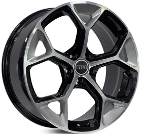 4 RODAS RAW A23 POLO, NIVUS, VIRTUS / ARO 19X8 / (5X100) ET42 cor:Preta, Prata Diamantada 1