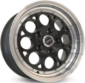 4 RODAS KR C17 WELD MAGNUM MICRO / ARO 15X8 / (5X114) ET20 cor:Preta Diamantada 1