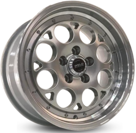 4 RODAS KR C17 WELD MAGNUM MICRO / ARO 15X8 / (5X114) ET20 cor:Prata Diamantada 1