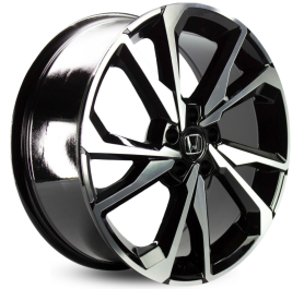 4 RODAS GT7 MODELO HONDA CIVIC SI / ARO 20X8 / (5X114) ET45 cor:Preta Diamantada 1