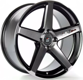 4 RODAS GT7 C-SPEC 2 CITY, FIT / ARO 17X7 / (4X100) ET35 cor:Preta Diamantada 1