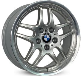 4 RODAS RAW BMW M5 E34 / ARO 17 / 2 TALAS / (5X120) ET 20/25 cor:Prata Diamantada 1