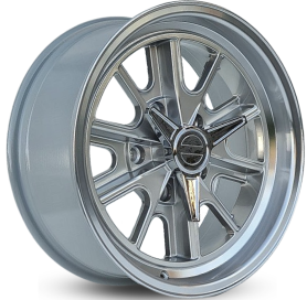 4 RODAS KR E64 MODELO SHELBY COBRA / ARO 17X7 / (5X139) ET 0 cor:Prata Diamantada 1