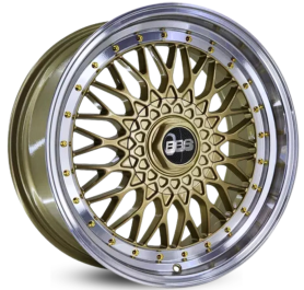 4 RODAS ZEUS IMPORTADA BBS SUPER RS / 18X8 (5X112/120) ET30 cor:Gold Diamantada 1