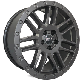 4 RODAS GT7 IMPACTO OFF-ROAD JEEP COMPASS / ARO 18X8 / (5X110) ET30 cor:Grafite Fosca 1