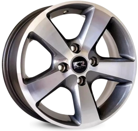 4 RODAS KRMAI MODELO KR K27 / ARO 15X6 / (4X108) ET40 cor:Grafite Diamantada 1